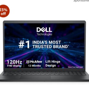 Dell Inspiron 3535, Windows 11 Home, AMD Ryzen 3 7320U Processor, (8GB RAM/512GB SSD/Window 11/Ms Office' 21/15.6"(39.62 Cm) FHD Display/15 Month Mcafee/Carbon Black/1.67Kg Thin & Light Laptop