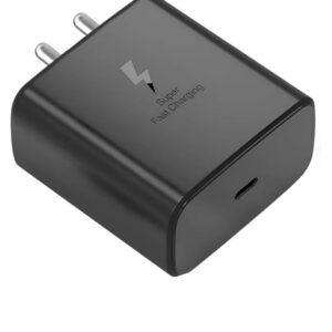 Kratos Original 45W Super Fast Charger Compatible with Samsung Galaxy S25/S24/S23/S22/S21/S20 (Ultra/Plus/Fe), Z Fold/Flip/S/A/F/M Series | Type C PD 3.0 Charger Adapter,Black