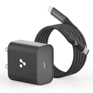 Ambrane 20W Type C Mobile Charger Adapter, Fast Charging for Android, iPhone 16/15/14/13/12/11/X (Pro,/Plus/Max Series), Samsung, Google Pixel & Oppo,Vivo Other Type C Enabled Devices, (M20,Black)