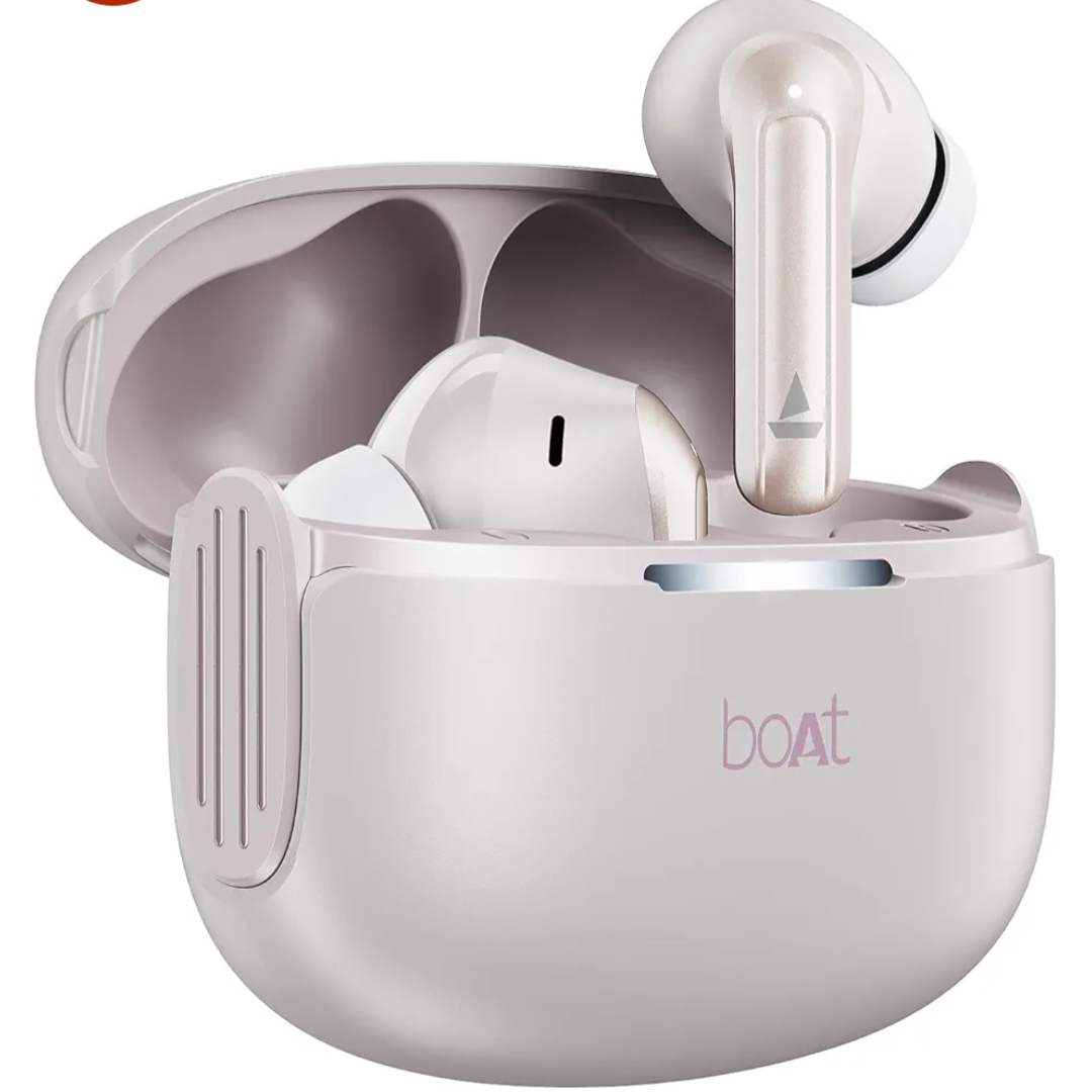 boAt 2025 Launch Airdopes 219, 4Mics ENx, 40H Battery, Best in Segment for Calling, Stream Ad Free Music via App Support, Bluetooth Earbuds, TWS Ear Buds Wireless Earphones with mic (Ivory Mist)