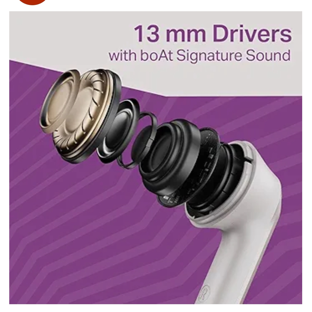 boAt 2025 Launch Airdopes 219, 4Mics ENx, 40H Battery, Best in Segment for Calling, Stream Ad Free Music via App Support, Bluetooth Earbuds, TWS Ear Buds Wireless Earphones with mic (Ivory Mist) - Image 4