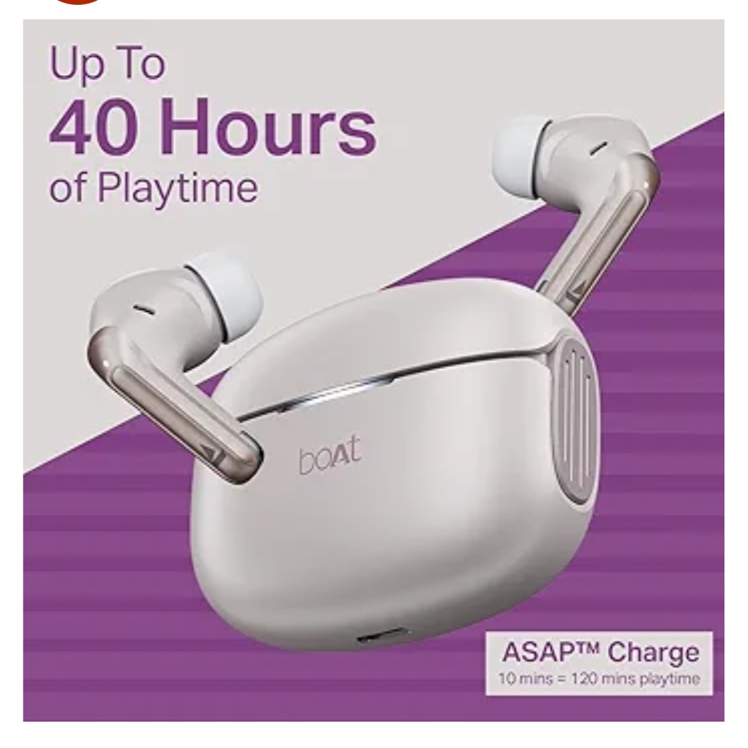boAt 2025 Launch Airdopes 219, 4Mics ENx, 40H Battery, Best in Segment for Calling, Stream Ad Free Music via App Support, Bluetooth Earbuds, TWS Ear Buds Wireless Earphones with mic (Ivory Mist) - Image 5